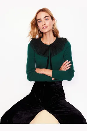 Boden Pull de fête en tulle-Vert Clairière