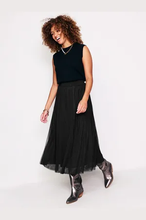 Boden Jupe midi Isabella en tulle-Noir