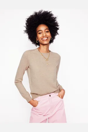 Boden Pull Eva col rond en cachemire-Chinchilla Chiné