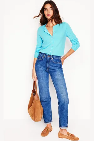 Boden Cardigan Eva en cachemire-Bleu Caraïbes