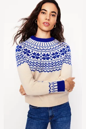 Boden Pull Eleanor à motif jacquard-Ivoire Chaud