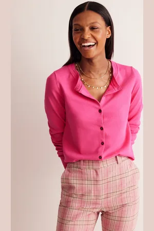 Boden Cardigan Catriona en coton-Rose carmin