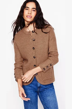 Boden Gilet à maille texturée-Marron praline