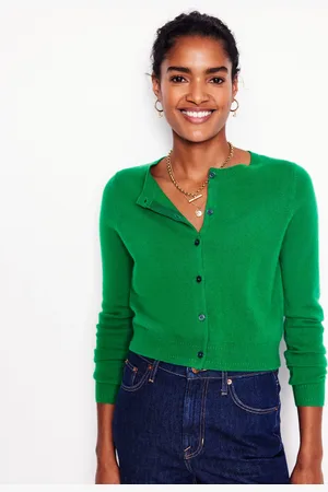 Boden Cardigan court Eva en cachemire-Émeraude Intense