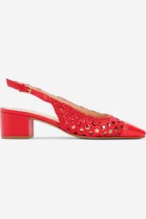 Boden Ailsa Slingbacks mit Blockabsatz-Briefkastenrot Gewebt