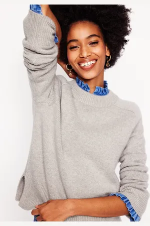 Boden Pull manches larges en cachemire-Gris agate