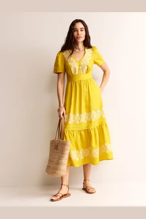 Boden Robe midi Eve en lin-Fruit de la passion