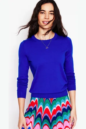 Boden Pull col rond Emilia en coton-Bleu vif