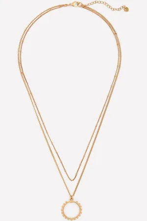 Boden Collier effet accumulation à anneau circulaire-Aquamarine Bunny