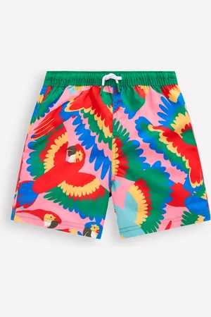 Boden Short de bain-Perroquet arc-en-ciel multi