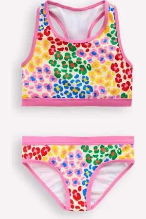 Boden Bikini à dos nageur-Léopard arc-en-ciel multi