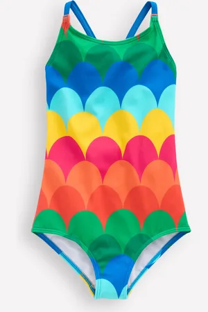 Boden Maillot de bain Selena à bretelles arc-en-ciel-Rayé festonné multi