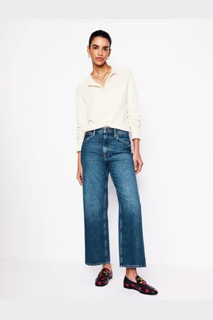 Boden Jean droit court taille haute-Vintage moyen
