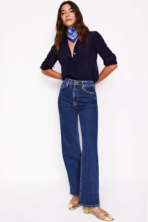 Boden Jean droit taille haute-Brut Vintage