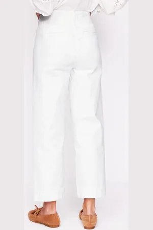 Boden Pantalon Primrose à poches plaquées-Blanc