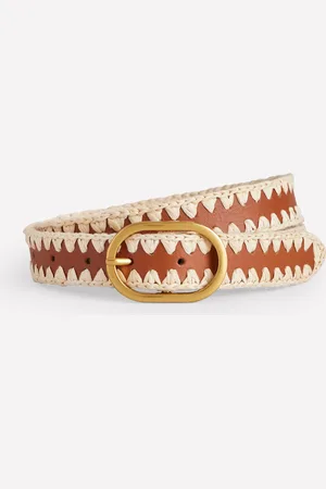 Boden Ceinture intemporelle au point roulé-Fauve