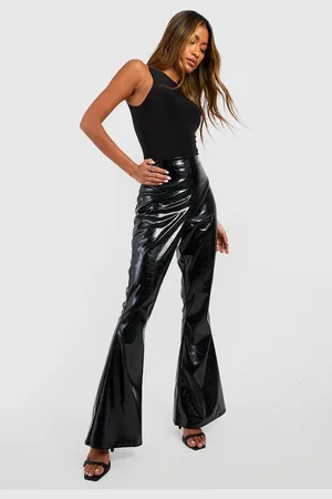 Pantalon vinyle noir online femme