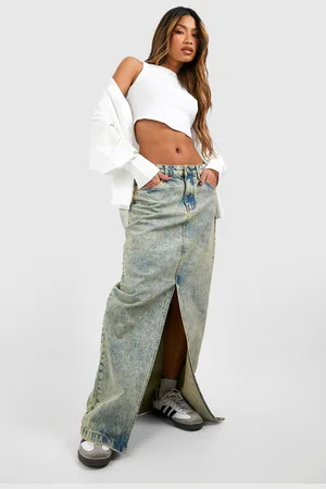 Jupe en deals jean rouge femme