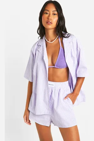 Boohoo Ensemble Avec Chemise À Rayures Fines Et Short