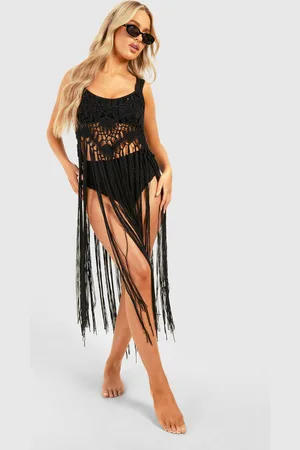 Boohoo Robe De Plage En Crochet À Pompons