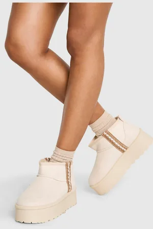 Boohoo Bottes Brodées À Plateforme