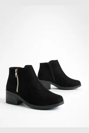 Boohoo Bottes Chelsea Zippées À Talon Carré