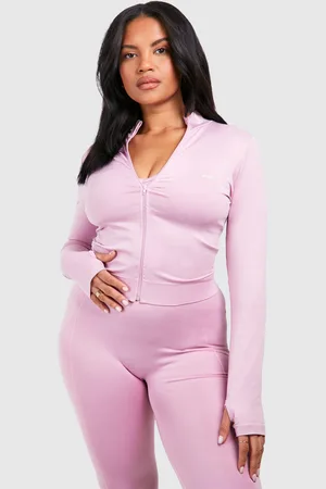 Boohoo Grande Taille,Top Zippé Sans Coutures