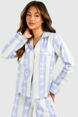 Boohoo Chemise En Coton À Manches Longues Et Imprimé Palmier