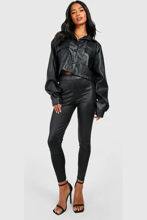 Boohoo "Petite",Legging Basique Taille Haute Effet Mouillé