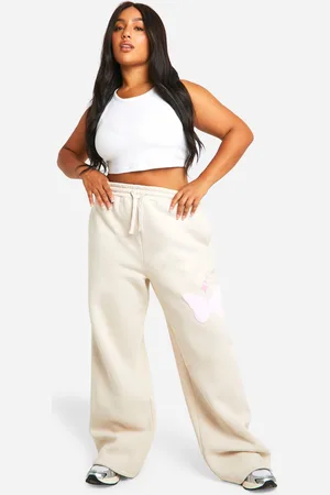 Boohoo Grande Taille,Jogging Droit À Imprimé Papillon