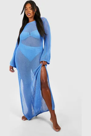 Boohoo Grande Taille,Robe Longue De Plage En Crochet