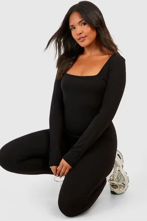 Boohoo Grande Taille,Combishort En Coton À Manches Longues