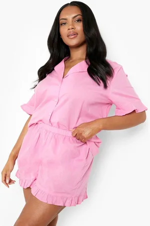 Boohoo Grande Taille,Short Volanté En Coton