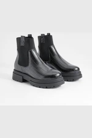 Boohoo Bottines Chelsea Croco,Pointure Large
