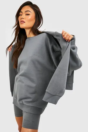Boohoo Ensemble Avec Sweat Oversize Et Short Cycliste