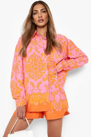 Boohoo Ensemble Fleuri Avec Chemise Et Short Relax
