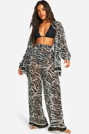 Boohoo Pantalon De Plage Texturé À Imprimé Abstrait