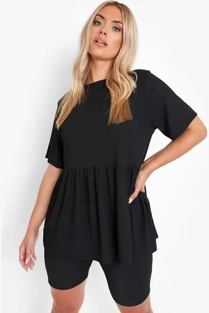 Boohoo Grande Taille,Ensemble Avec Top Et Short Cycliste