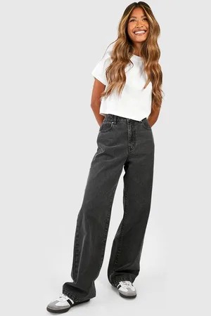 Boohoo Jean Boyfriend Basique Taille Haute