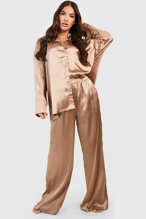 Boohoo Pyjama Satiné Avec Chemise Et Pantalon