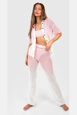 Boohoo Ensemble En Crochet Avec Chemise Et Pantalon Large