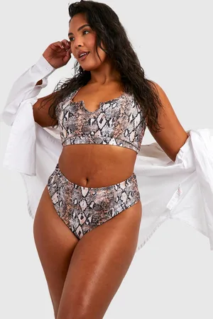 Boohoo Grande Taille,Bas De Maillot À Imprimé Serpent