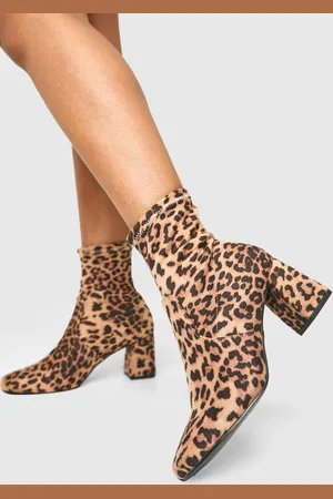 Boohoo Bottines Carrées À Talon,Pointure Large