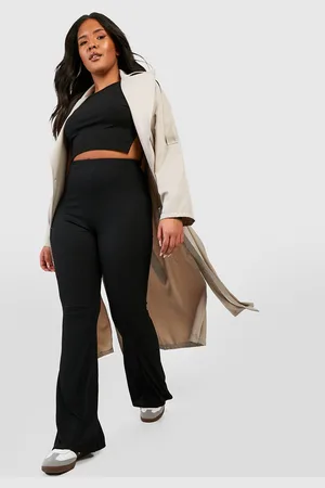 Boohoo Grande Taille,Pantalon Flare Côtelé