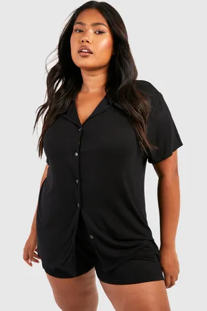 Boohoo Grande Taille,Chemise De Pyjama À Manches Courtes
