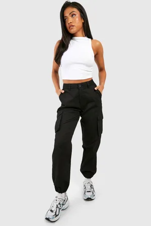 Boohoo "Petite",Jogging Cargo Taille Haute
