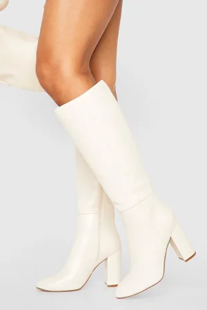 Boohoo Bottes Hautes À Talon Carré