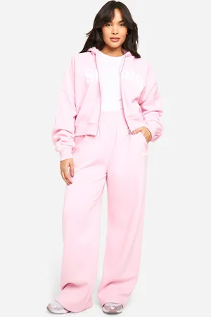 Boohoo Grande Taille,Jogging Droit À Slogan Studio