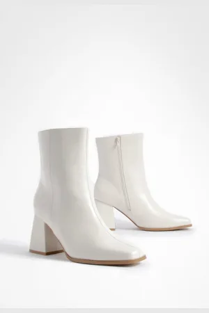 Boohoo Bottines À Talon Carré,Pointure Large