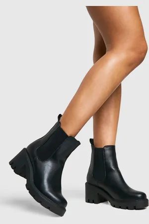 Boohoo Bottes Chelsea À Semelle Épaisse,Pointure Large